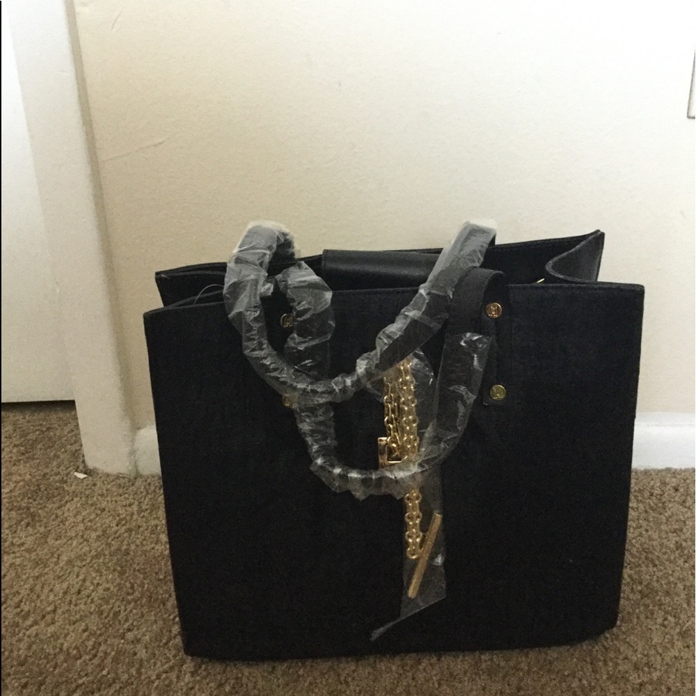 Antonio Melani Italian leather and fur handbag